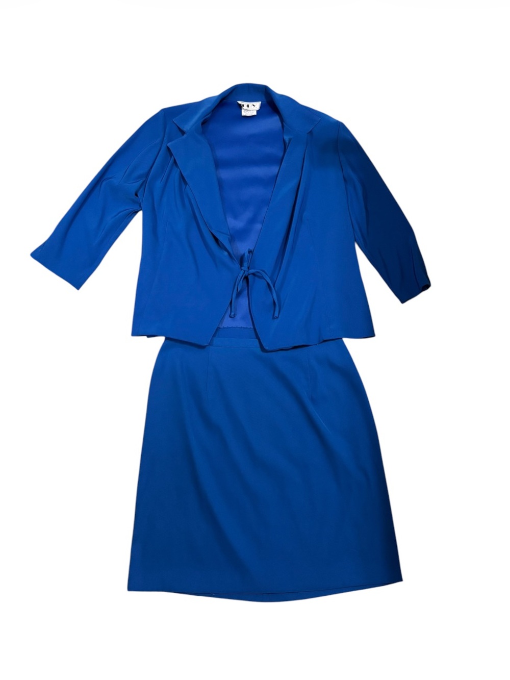 Royal Blue Long Sleeve Two-Piece Suit Set